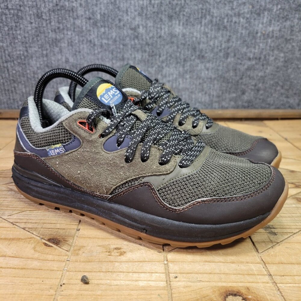 Men’s Olive Green Lace-Up Casual Hiking Shoes